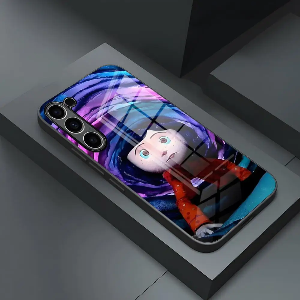 C-Coraline And The Magic Door Phone Case For S24 Ultra Samsung S23 Fe S22 S20 S21 Plus Galaxy A54 A34 A24 A53 A16 Glass Cover