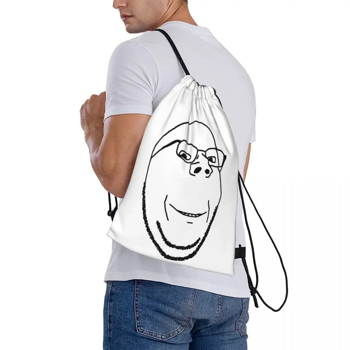 Оптовая продажа рюкзаки woкак soyкак с улыбкой портативные сумки на шнурке сумка