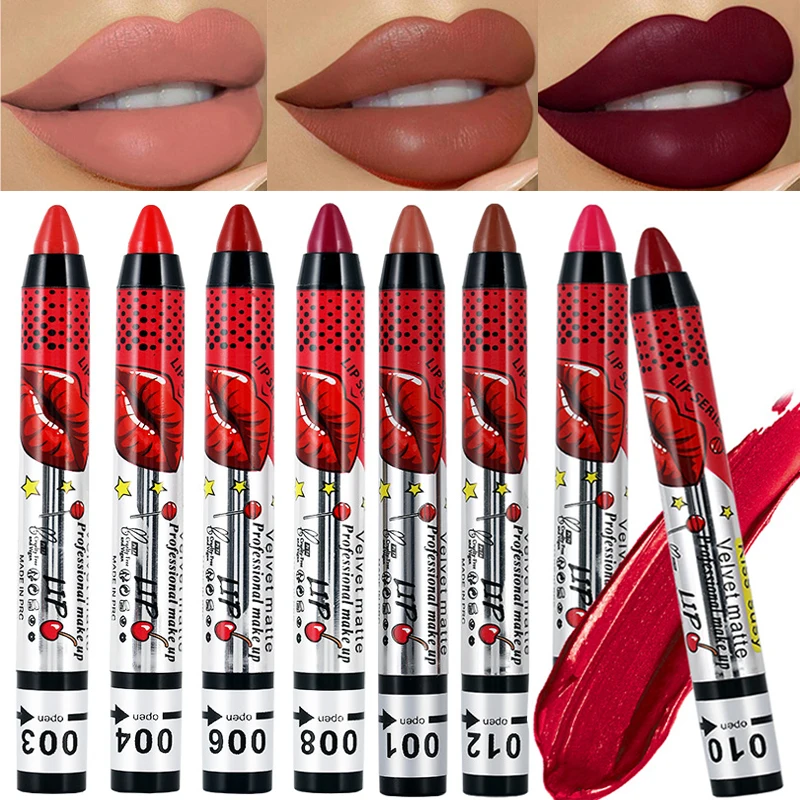 

HEALLOR 12 Colors Velvet Matte Lipsticks Waterproof Long Lasting Non-sticky Sexy Red Lipstick Pen Women Makeup Cosmetics