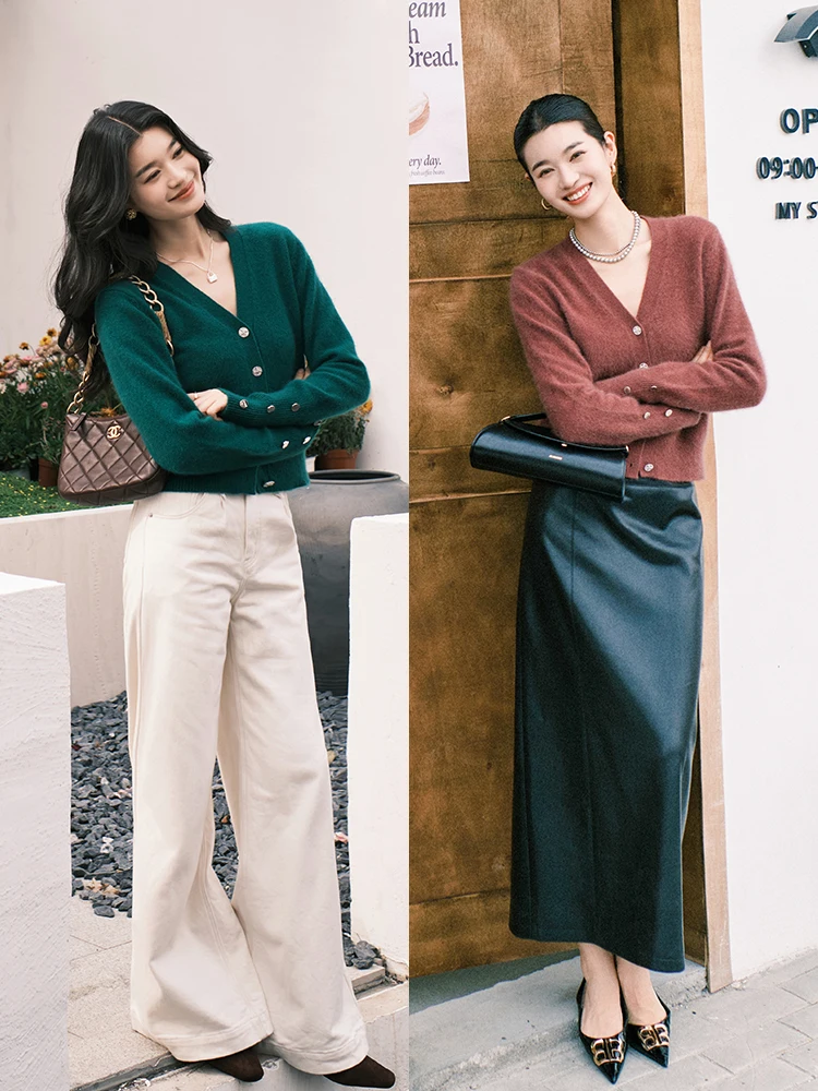 Meiyang [Распродажа сбор утечек] Вязаный кардиган Wumei бархатный смешанный свитер с