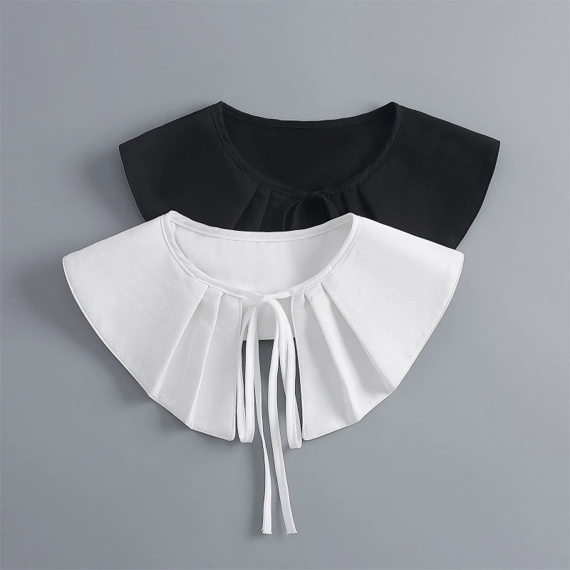 

False Collar Shoulder Sweater Collar Ruffle Detachable Collar Venise Lace Up