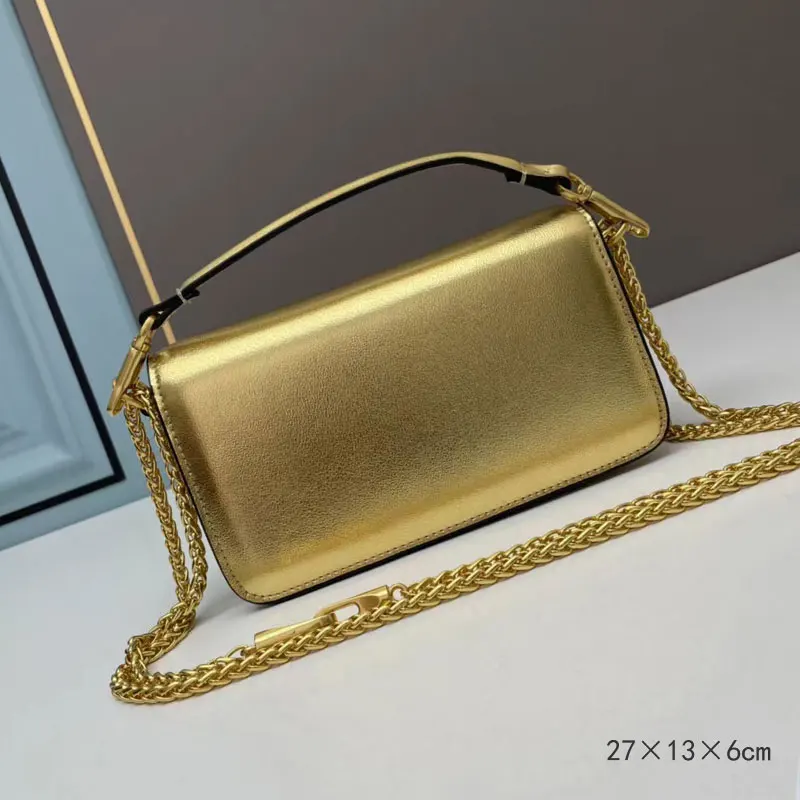

Design retro leather hardware buckle handbag Women's new Baguette stylish luxury multi-functional chain diagonal shoulder bag