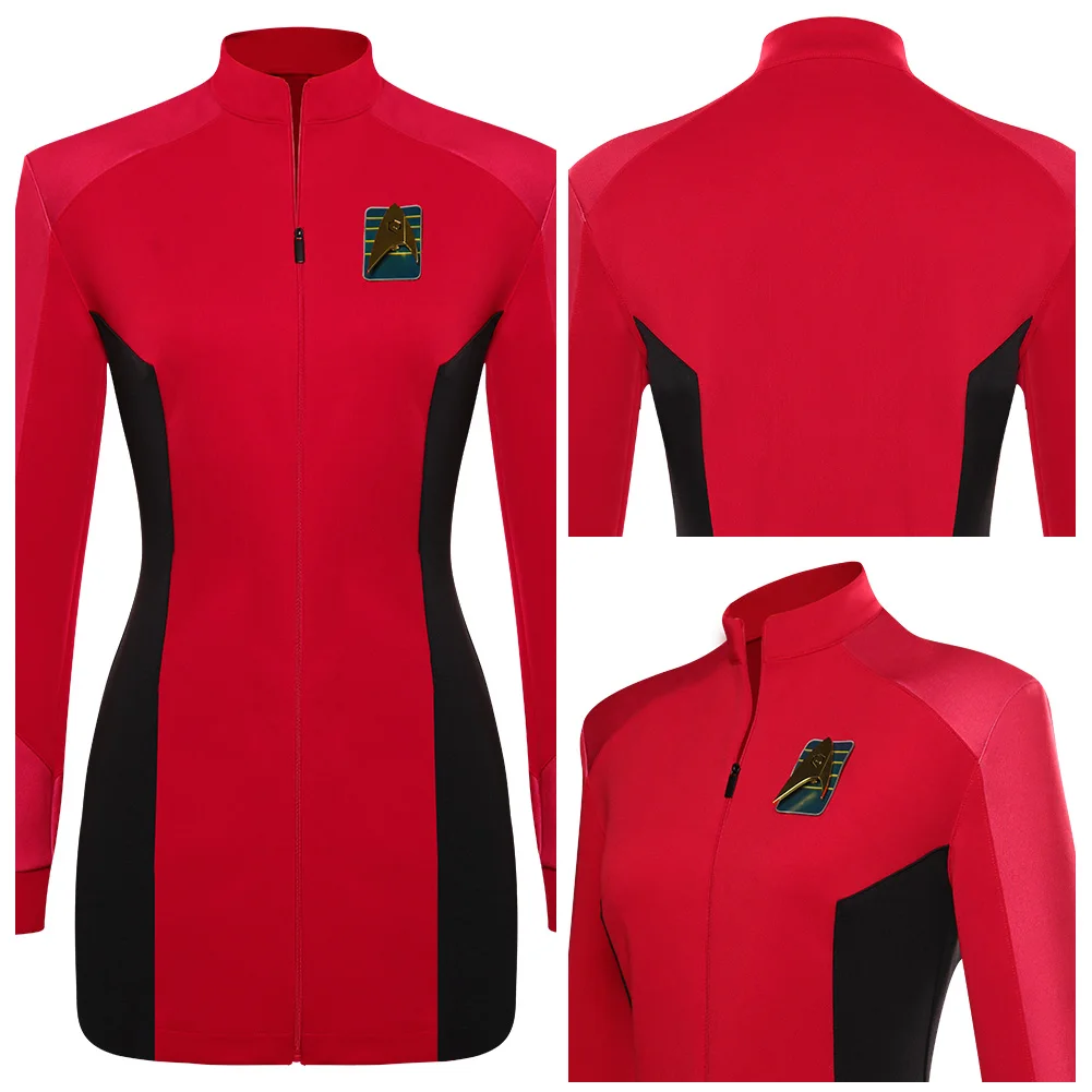 

Trek Strange New World S1 Nyota Uhura Cosplay Costumes Shirt Brooch Outfits Halloween Carnival Suit