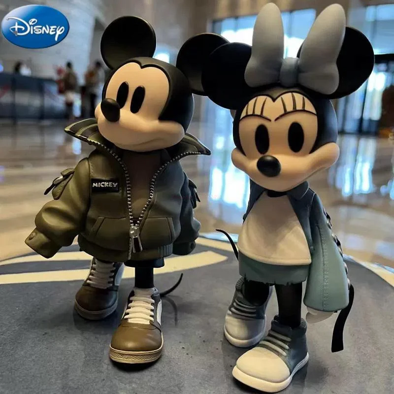 

15cm Disney Mickey Mouse Minnie Anime Figure Cartoon Tidal Suit Decoration Handmade Model Doll Ornaments Gift For Girl Toys