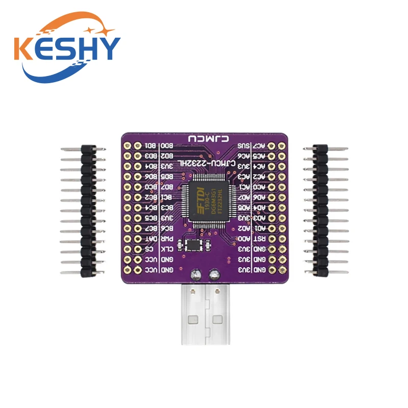 Фото MCU-2232 FT2232HL USB TURN UART/FIFO/SPI/I2C/JTAG/RS232 Модуль внешней памяти №5