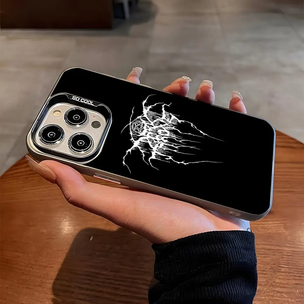 Чехол для телефона Heavy Metal Band D-Darkthrone матовый серебристый чехол Iphone 16 15 14 Pro 13 12 Plus 11 7