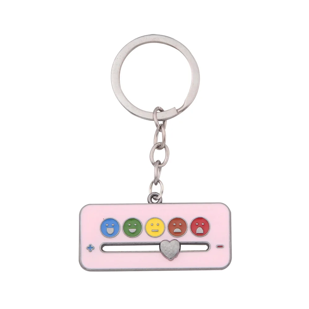 

Movable Mood Tracker Keychain Personalized Creative Pendant for Social Keychain Backpack Clothing Jewelry Props Gift Decoration