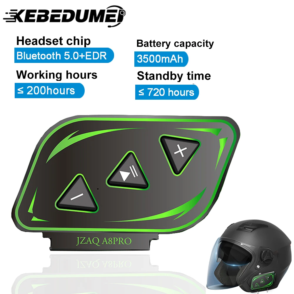 

A8 Motorcycle Helmet Headset Motorbike BT Interphone Motorcycle Bluetooth Headset Helmet Intercom Stereo for Cell Phone 2 Rider