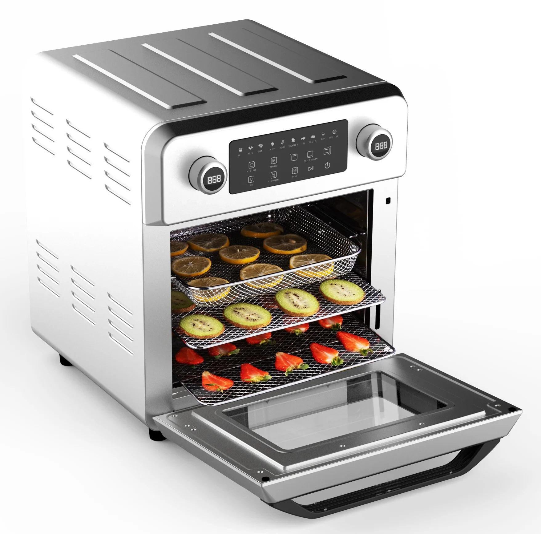 

Воздушные фридеры AF520T/фрикаторы воздуха из нержавеющей стали, панель управления сенсорным экраном с вращающимися кнопками времени и температуры, 110 В