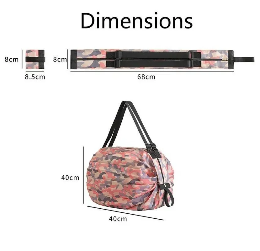 Складная сумка для заказа портативная многоразовая обработанная в средняя среда