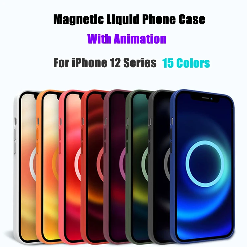 

Роскошный 1:1 Официальный Магнитный чехол из жидкого силикона для iPhone 12 Pro Max 12Pro Max Magsaf * Add анимационный чехол для iPhone 12 Mini
