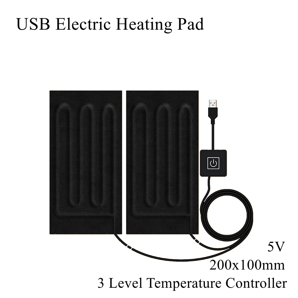 

5V USB Electric Heating Film Pad Thermal Parallel Series Carbon Fiber Infrared Heater Pet Jacket Vest Gloves Socks Pants Belts