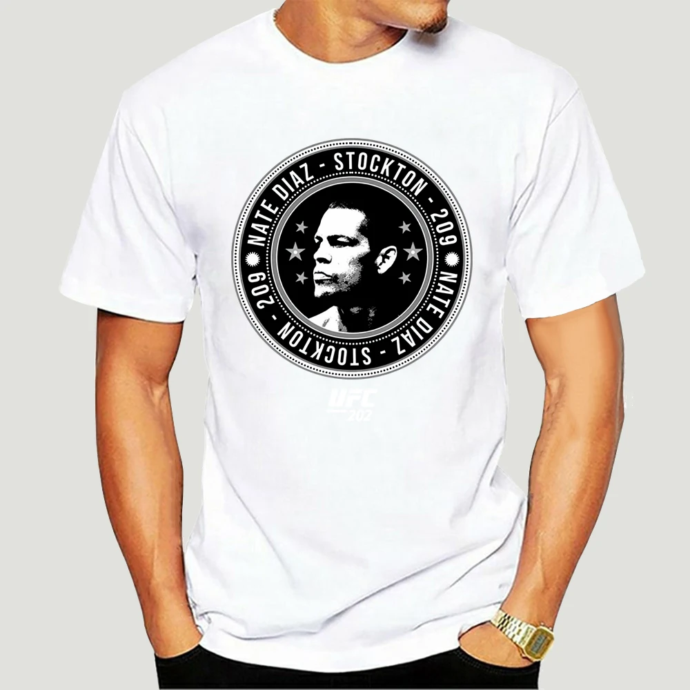 

Camiseta Cheapt de moda para hombre, camisa negra de repetición, Nate Diaz, 209, informal, 2528X