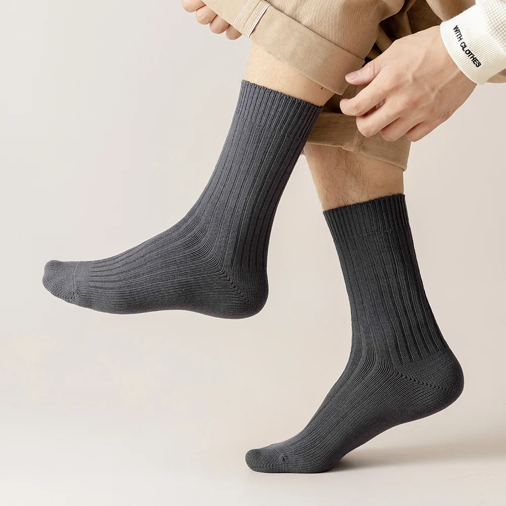 Cotton Men Business Long Socks Deodorant Sweat-absorbing Stockings Spring Summer and Autumn Style Tall Tube