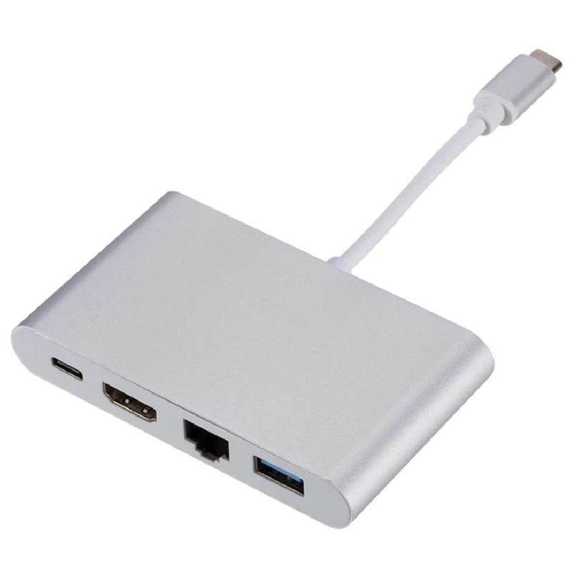 

TYPEC Gigabit Network Card+ HD Network Card RJ45 Converter HUB USB-C Splitter Adapter Card