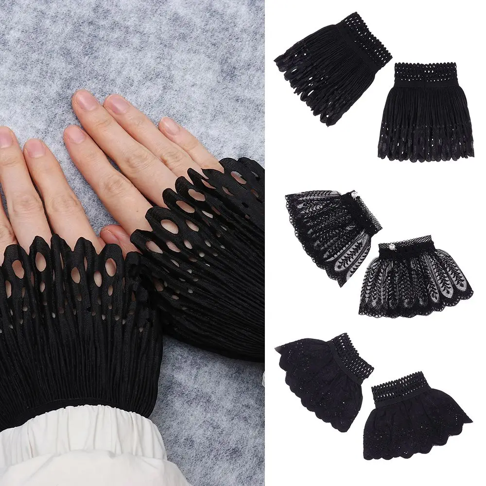 

Осенне-зимние декоративные плиссированные кружевные накладные рукава