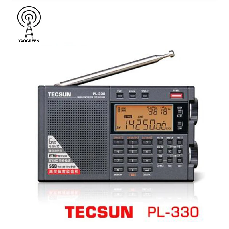 YAOGREENHAM Новый Tecsun PL-330 радио прошивка 3306 FM /LW/SW/MW - SSB all-band Radio pl330 портативное |