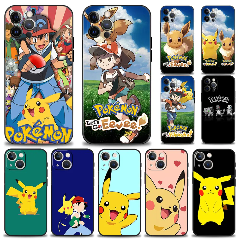 Come on Lets go Pokemon Pikachu Phone Case For Apple iPhone 13 12 11 14 Pro Max 13 12 Mini XS Max XR X 7 8 6 6S Plus 5 5S Shell