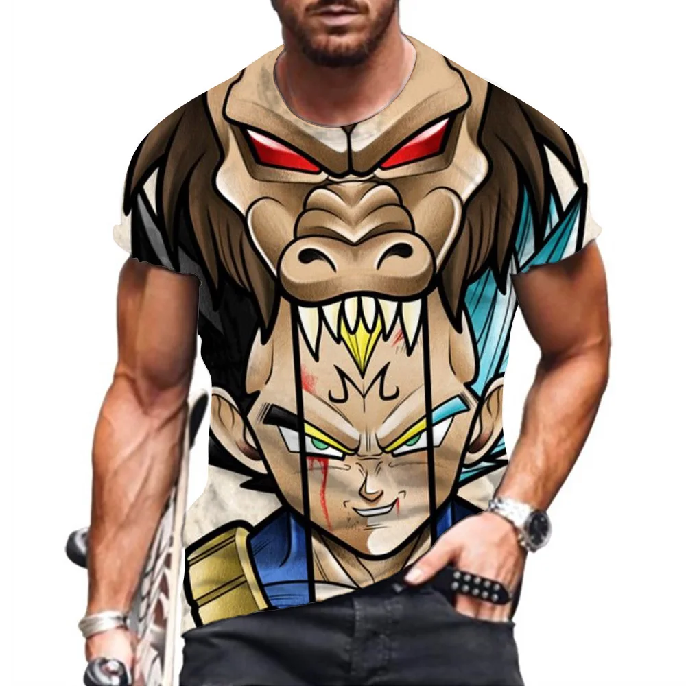 

Clothing for Boys Dragon Ball Print Men's Anime Cosplay Leisure T-shirt 2022 Summer New Super Saiyan Z Harajuku Style Oversized