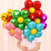 flower aluminum foil balloons five leaf marriage room wedding birthday party decor flower shaped baby shower decorations balloon