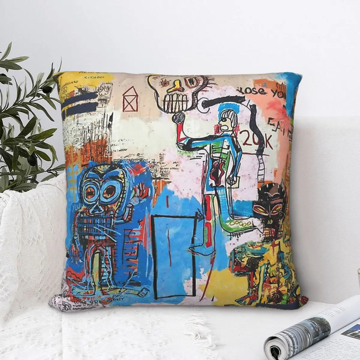 

Salvation Throw Pillow Case Oil Painting Backpack Coussin Covers DIY Printed Soft Sofa Decor