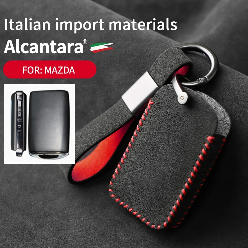 

Alcantara imported suede for Mazda 3 Alexa CX-30 CX30 CX5 CX 5 CX-5 CX8 CX9 CX4 key protection bag buckle