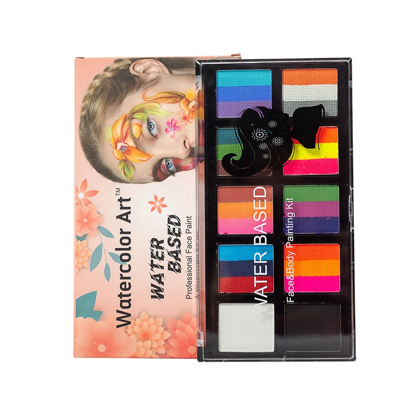 

10 Color Halloween Makeup Paint Body Paint Christmas Easy To Clean Water Soluble Paint Festival Face Glow In The Dark Pintura