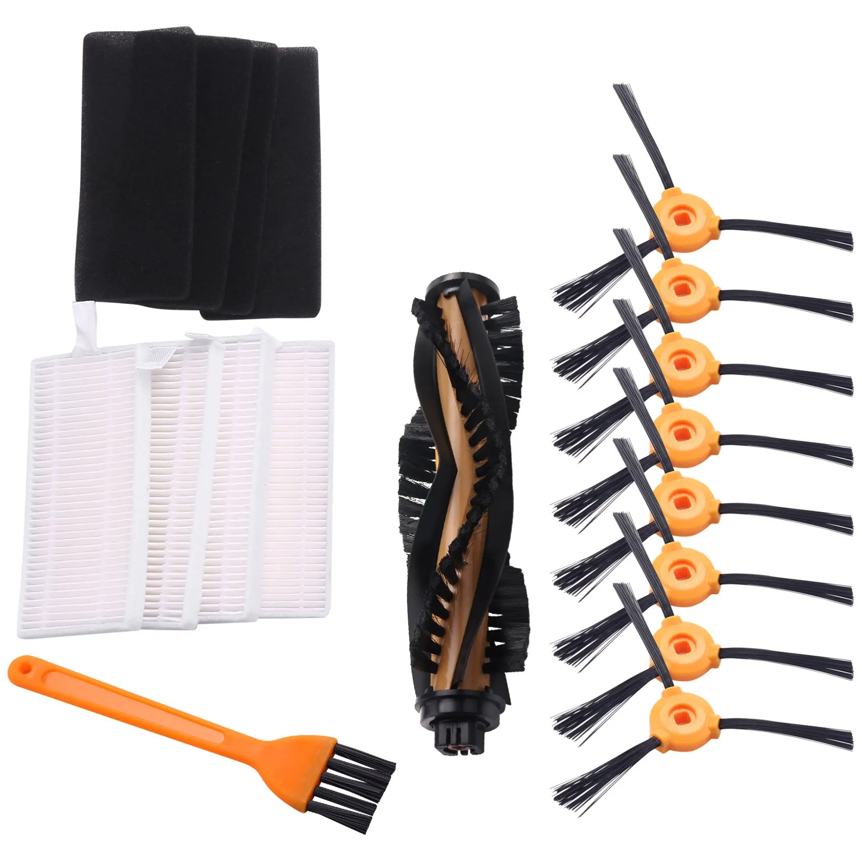 

8 щетки + 4 фильтра НЕРА + 1 основная щетка для робота-пылесоса Ecovacs Deebot N79 N79S, боковые щетки, фильтр, основная щетка