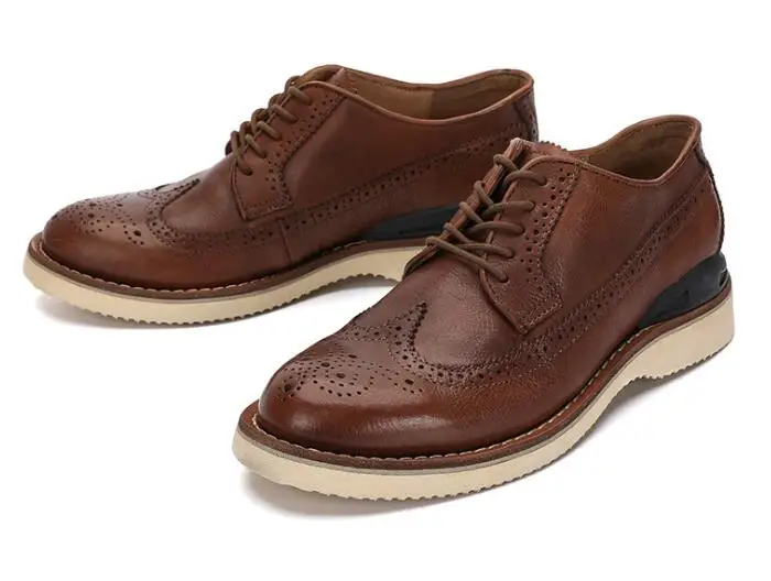 

Короткие туфли ручной работы в американском стиле, мужские туфли из натуральной кожи с круглым носком и резьбой, туфли Martin на шнуровке в стиле ретро