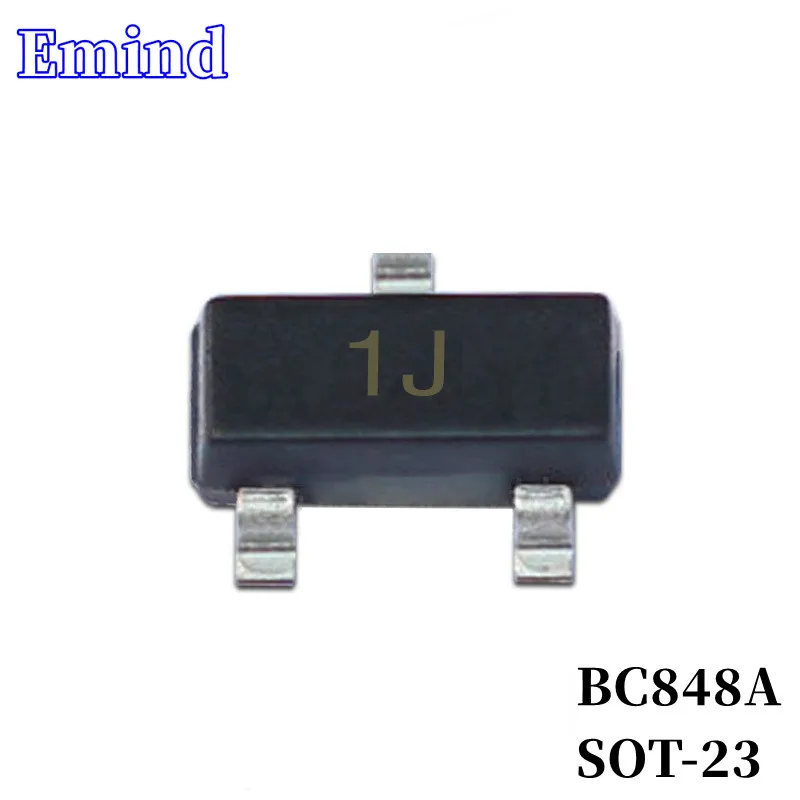

500/1000/2000/3000Pcs BC848A SMD Transistor SOT-23 Footprint 1J Silkscreen NPN Type 30V/200mA Bipolar Amplifier Transistor