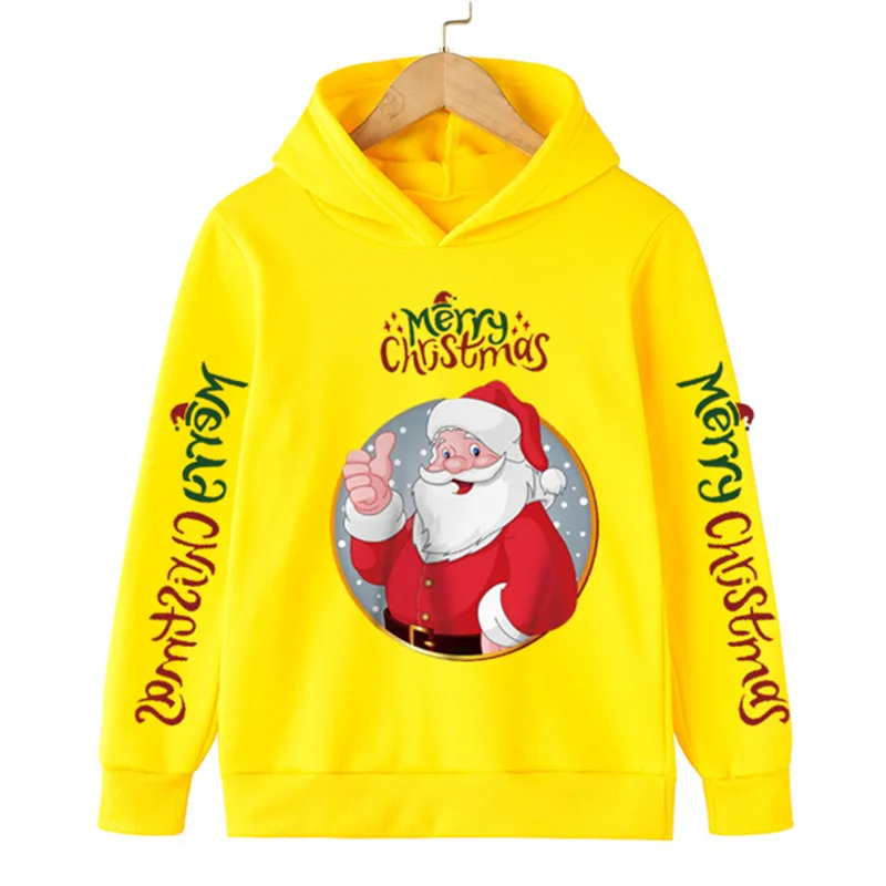 

Merry Christmas 2022 New Santa Claus Hoodies Kids Clothing Boys Girls Kind Sweatshirts Clothes Spring Autumn Anime Casual Tops