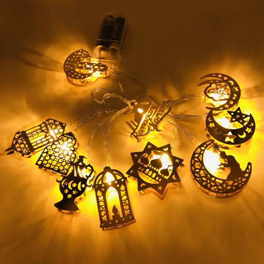

LED Light Glowing Yellow Luminous Energy-Saving No Heating Home Decoration 10 Bulbs Star Moon Bedroom Festival Lamp Home Decor