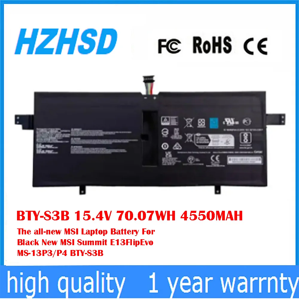 BTY-S3B 15 4 В 70 07WH 4550 мАч Совершенно новый аккумулятор для ноутбука MSI черного цвета