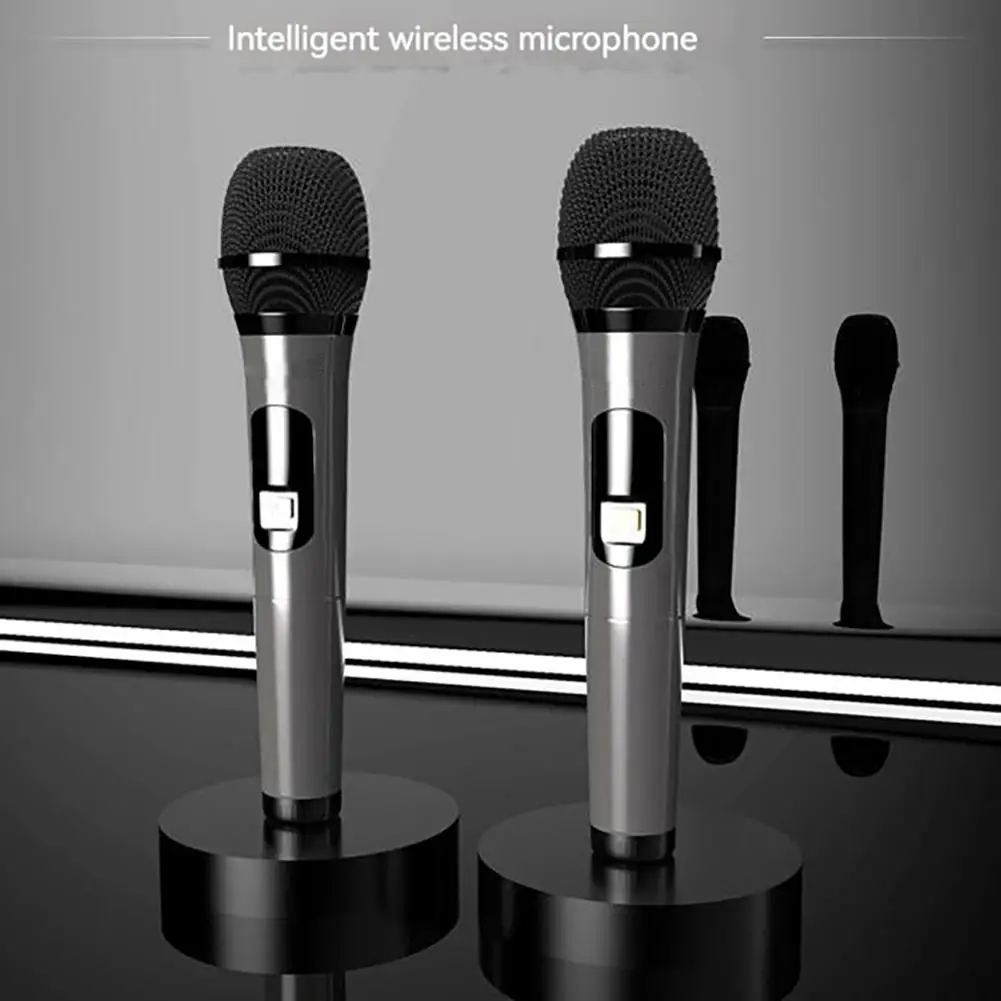 

S22 Wireless Microphone UHF USB 3.5mm 6.35mm 1-to-2 Handheld Mic For Karaoke Meeting Speech (without Battery)