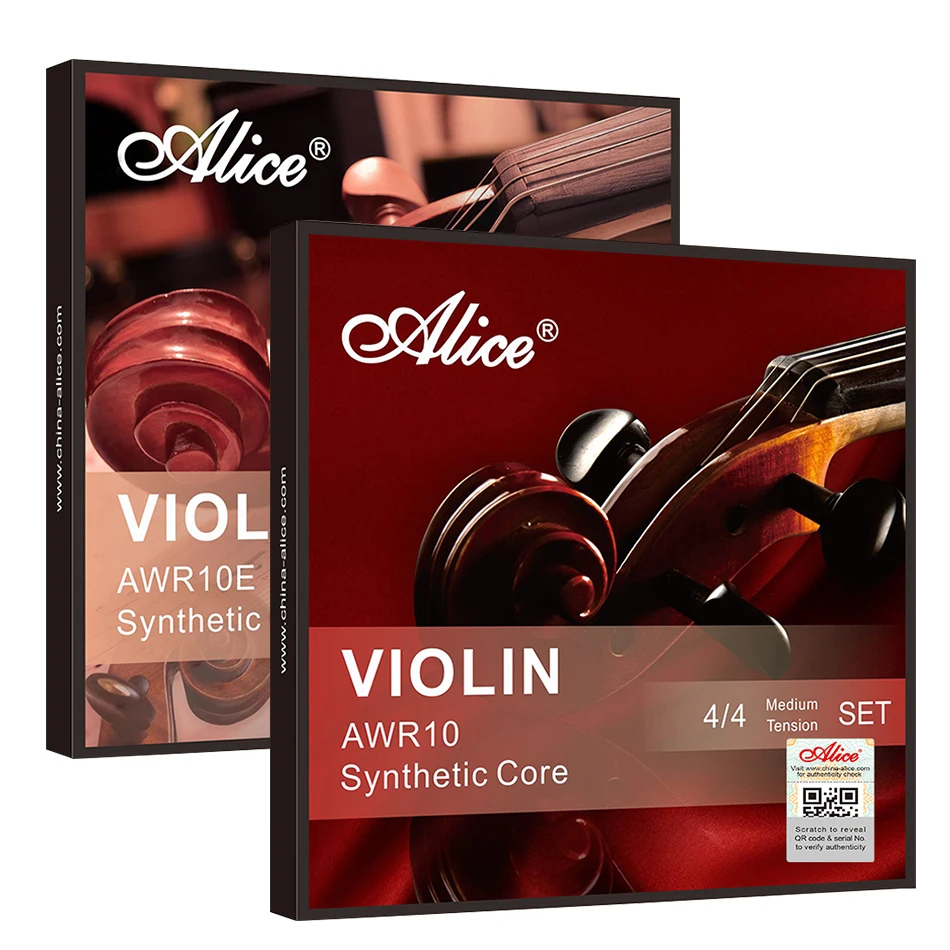 Alice Violin Strings AWR10/AWR10E  Multifilament Synthetic Core  Al-Mg And Pure Silver Winding Medium Tension