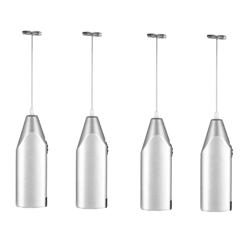 

4 Pcs Electric Milk Frother Egg Beater Kitchen Drink Foamer Whisk Frothy Blend Whisker Mixer Stirrer Coffee Whisk