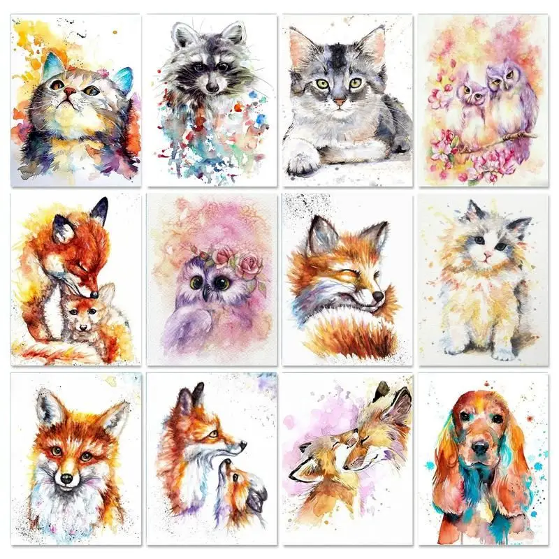 

GATYZTORY DIY Frame Diamond Painting Animal Cat Full Drill Diamond Embroidery Mosaic Cross Stitch Kits Home Wall Art Decor Gifts