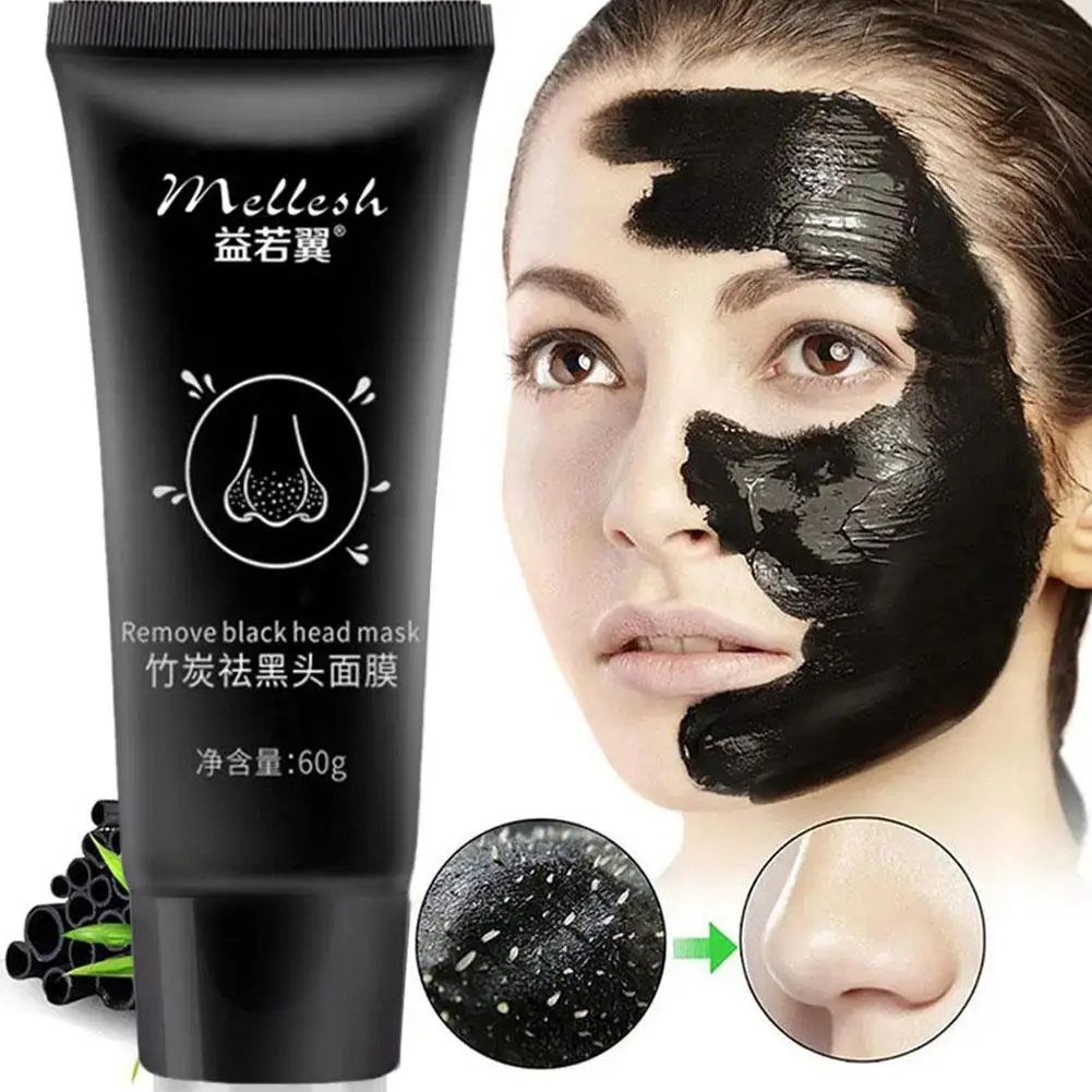 

60g Bamboo Charcoal Blackhead Removal Mask Treatment Horny Mask Full Cleansing Firming Removal And Nose Acne Skin Blackhead I3D1