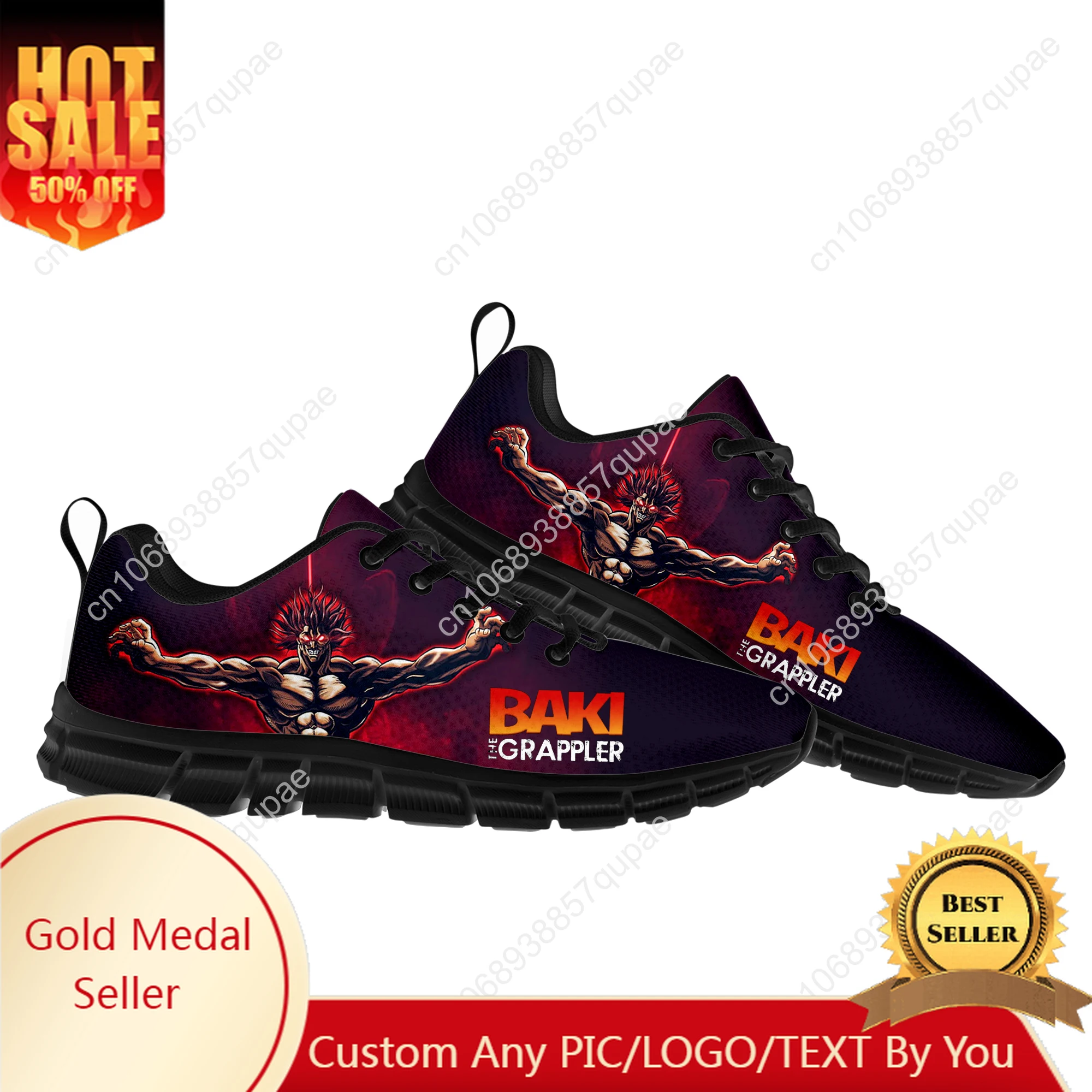 Baki The Grappler Hanma Sports Shoes Mens Womens Teenager Sneakers High Quality Parent Sneaker Couple Custom