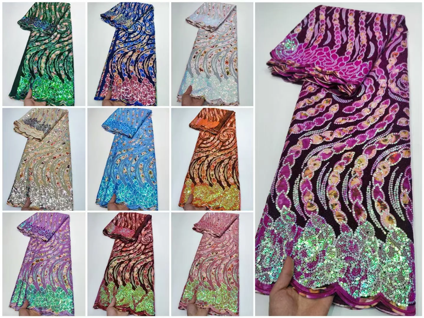 Чистая Белая французская молочная шелковая сетчатая кружевная ткань 2024