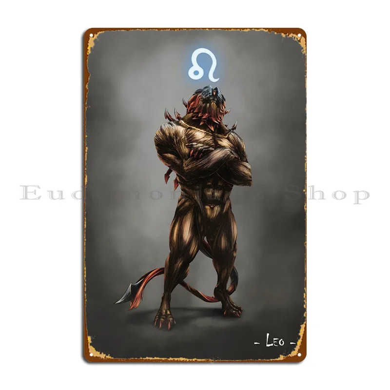 

Dark Leo Metal Sign Poster Cinema Pub Wall Decor Custom Mural Tin Sign Poster