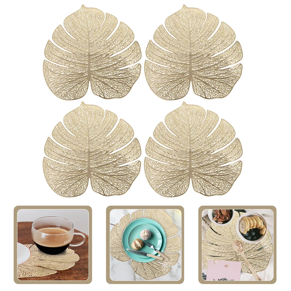 

Placemat Coaster Leaves Palm Leaf Coffee Pot Tropicalmat Protectors Pan Office Hot Trivet Mats Cup Mug Coasters Restaurant Tea