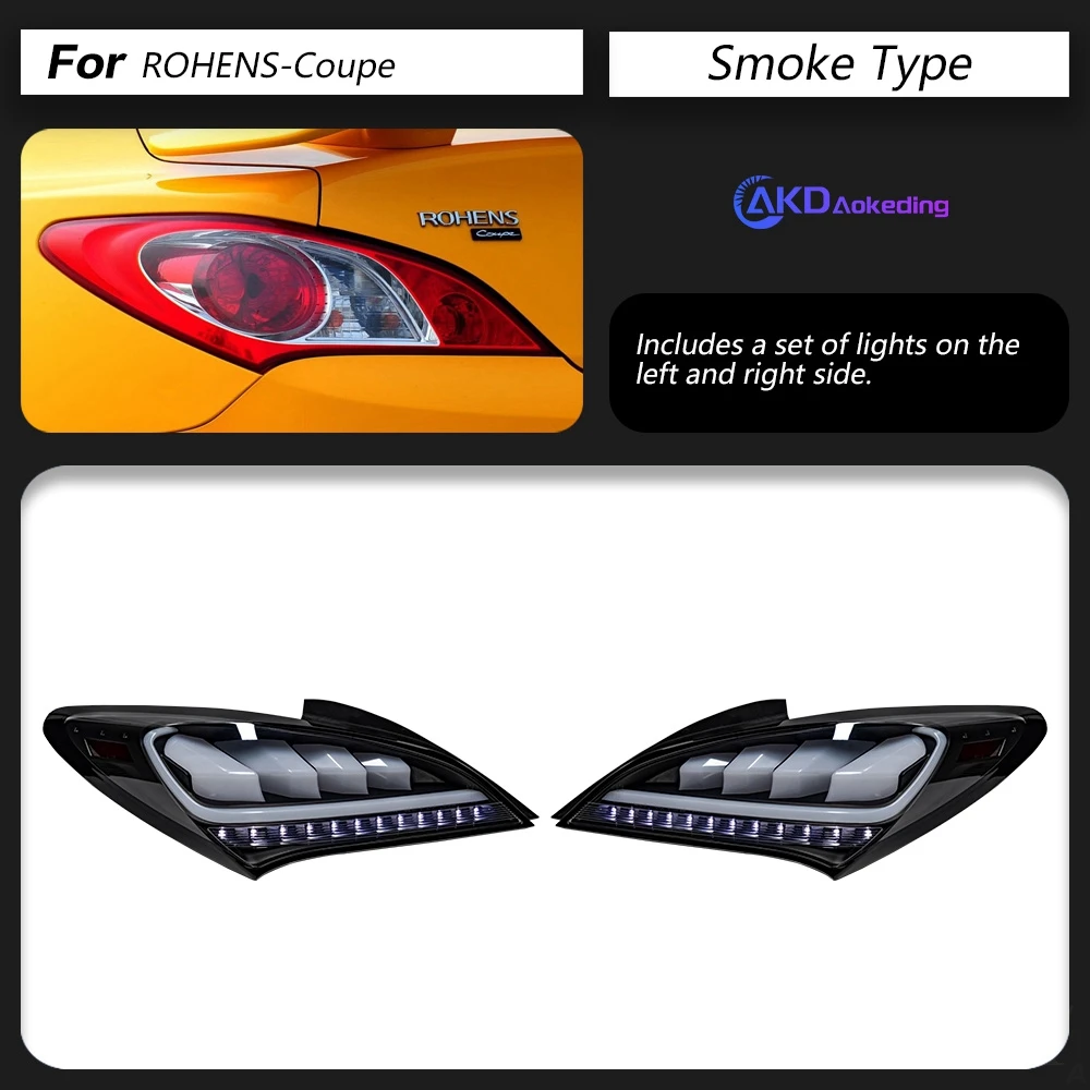 

Автомобильные задние фары для Hyundai Genesis Coupe 2009-2012, светодиодные противотуманные фары DRL Hella, тюнинг, аксессуары для автомобиля, задние фары