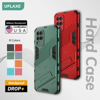 uflaxe original shockproof hard case for realme 8 pro 5g realme 8i realme 7 pro punk style back cover casing with kickstand