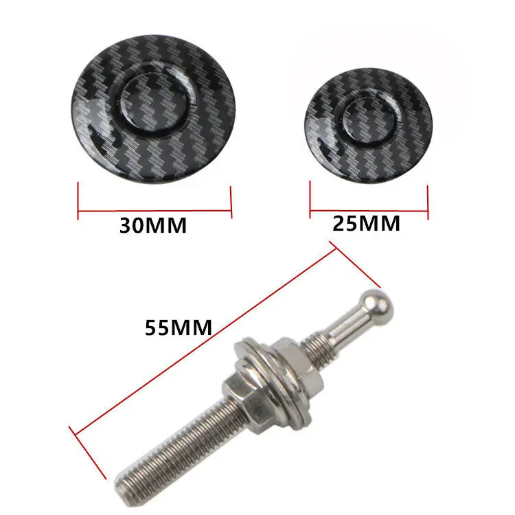 1 комплект 30 мм металлический гоночный замок из углеродного волокна Кнопка