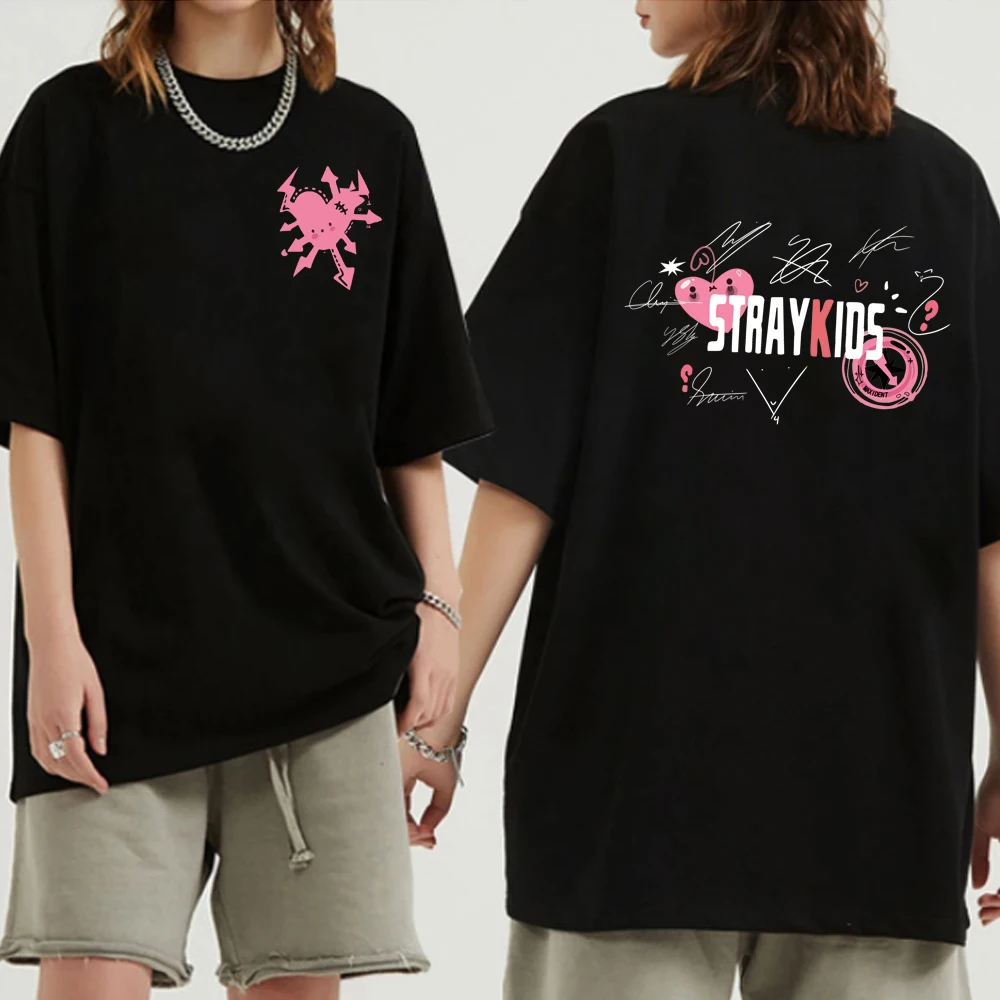 

Stray Kids Maxident Women T-Shirts Kpop Graphic Unisex Short Sleeves T Shirt Top