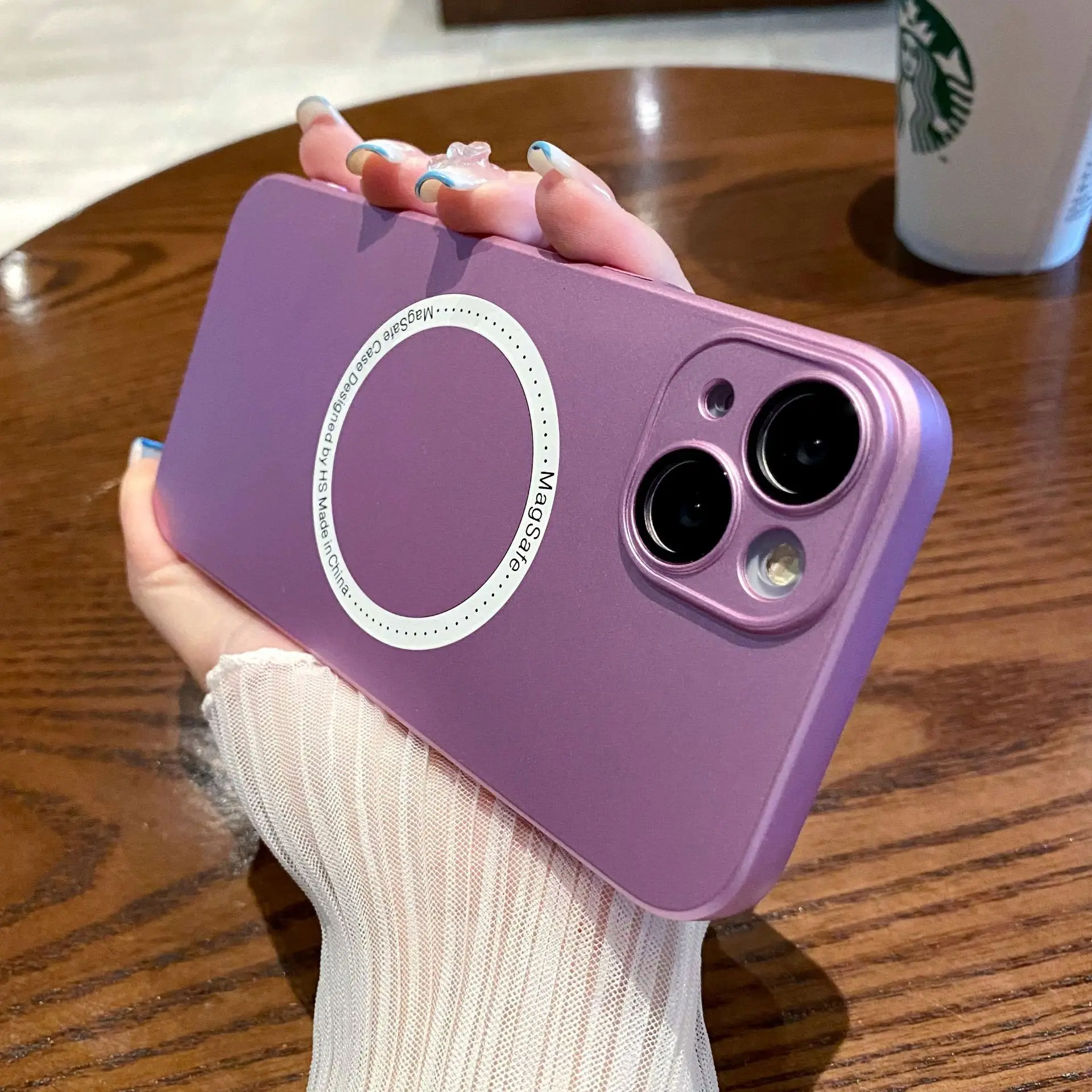 

Slim Matte Magnetic Magsafe Wireless Charging Case for iPhone 14 13 12 11 Pro Max X XR XS Max 7 8 Plus Camera Glass Hard PC Case