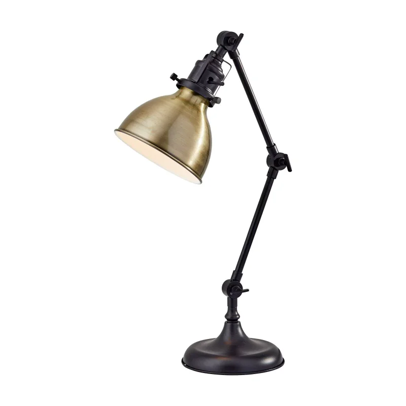 

Simplee Adesso Alden Desk Lamp, Antique Bronze with Brass Accents