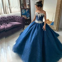 royal blue long evening dress crystals sweetheart homecoming party prom puffy wedding vestidos de fiesta formal special occasion