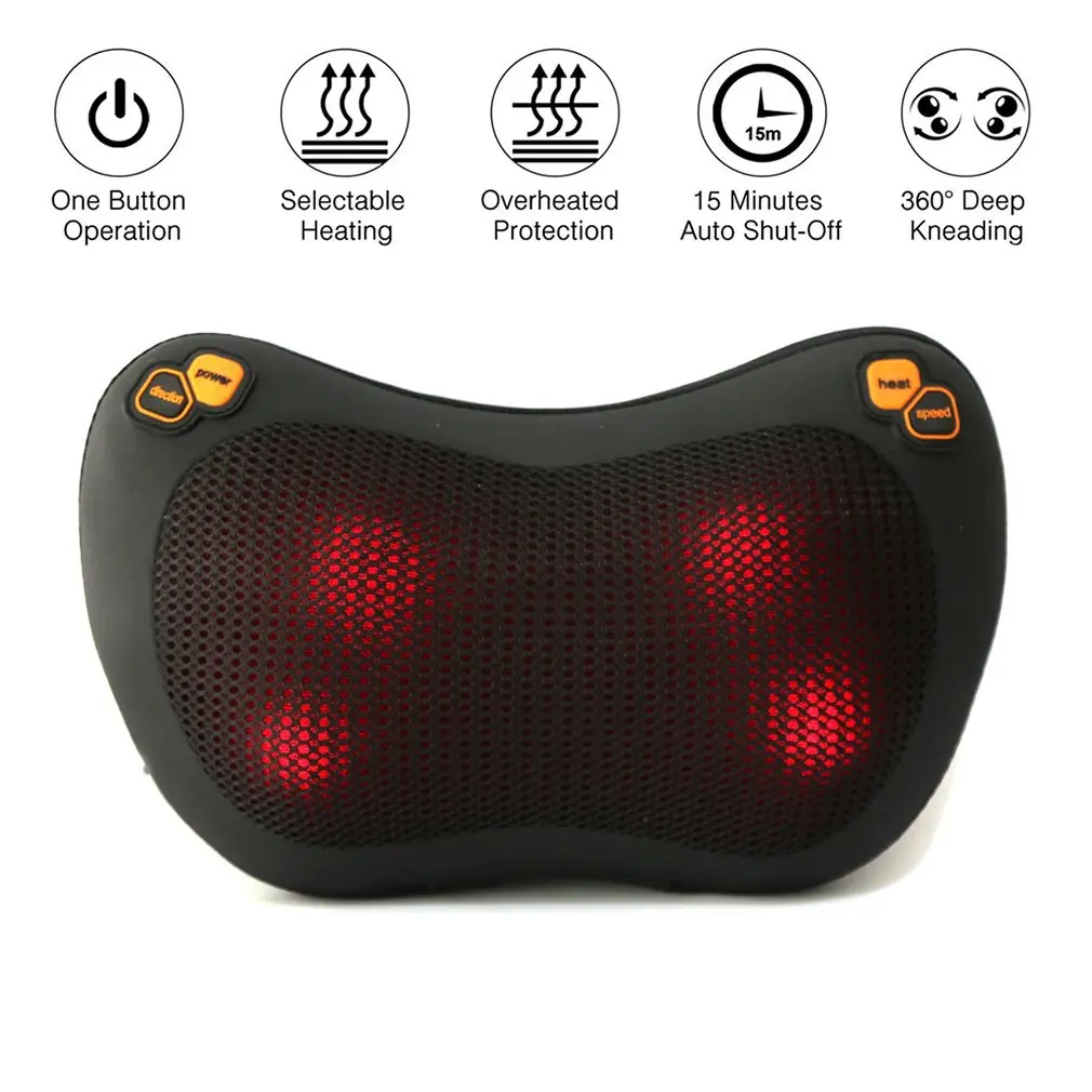 

Shiatsu Massage Pillow Neck Shoulder Massage Cushion Waist Kneading Car Home Multifunctional Cervical Spine Massager